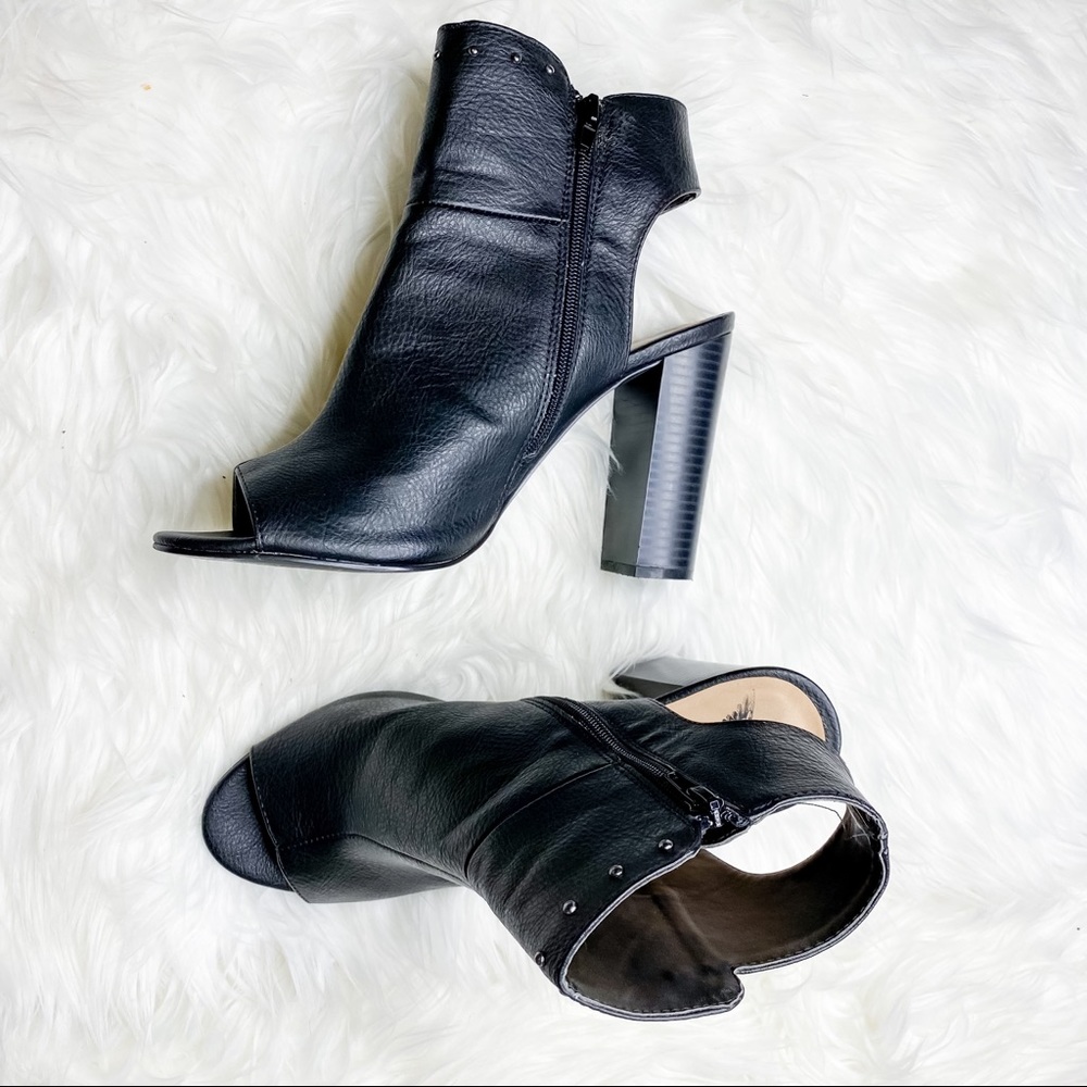 Penny Loves Kenny Studded Peep Toe Ankle Bootie